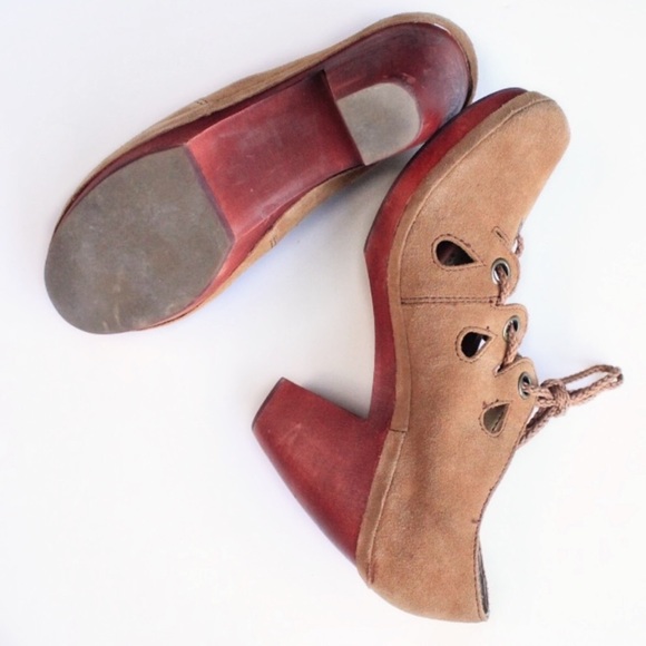 Anthropologie Shoes - SOLD- Latigo Cabo Cutout Suede Retro Booties